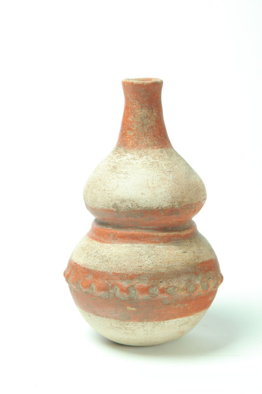 PREHISTORIC POTTERY GOURD SHAPED