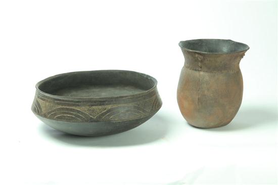 ***PREHISTORIC POTTERY JAR AND