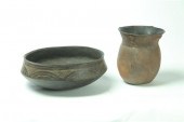 ***PREHISTORIC POTTERY JAR AND
