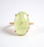 PREHNITE AND FOURTEEN KARAT GO