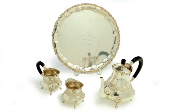 PRESENTATION SILVER TEA SERVICE. 