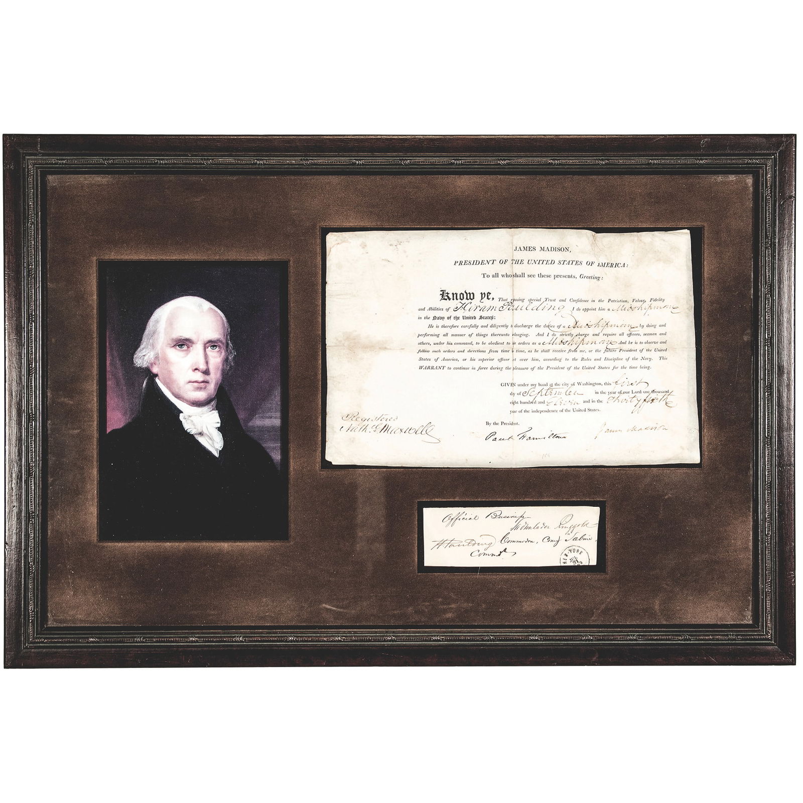 PRESIDENT JAMES MADISON APPOINTS