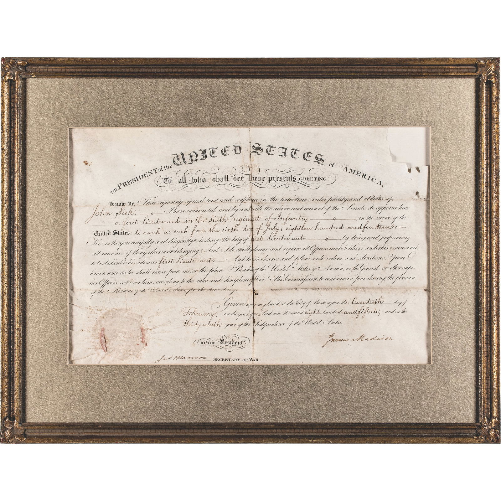 PRESIDENT JAMES MADISON + JAMES