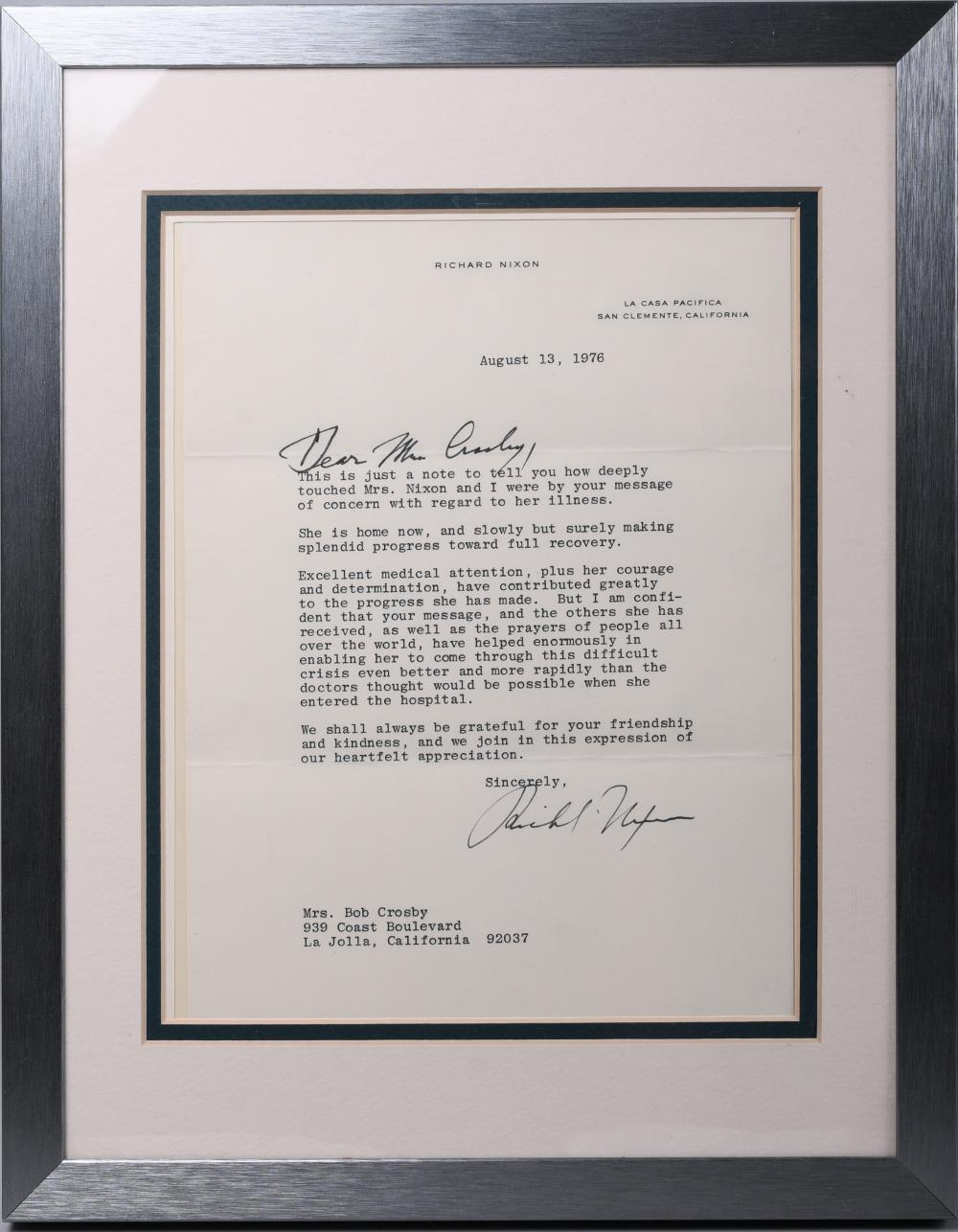 PRESIDENT RICHARD NIXON AUTOGRAPH