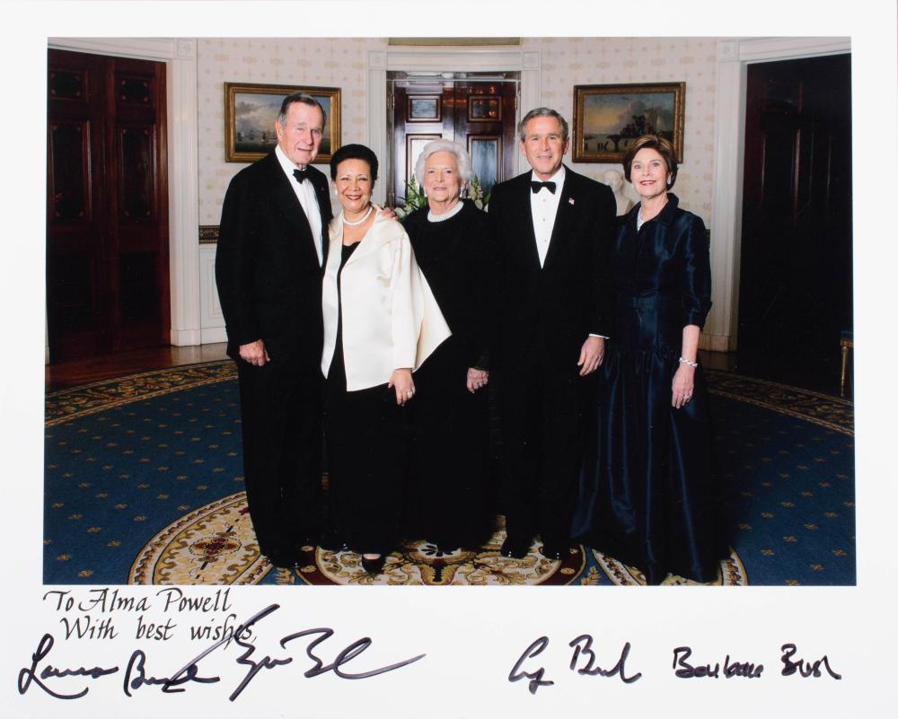PRESIDENTS GEORGE W. AND GEORGE