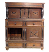 PRESS CUPBOARD, AMERICAN, OAK