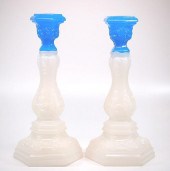 PRESSED ACANTHUS CANDLESTICKS,