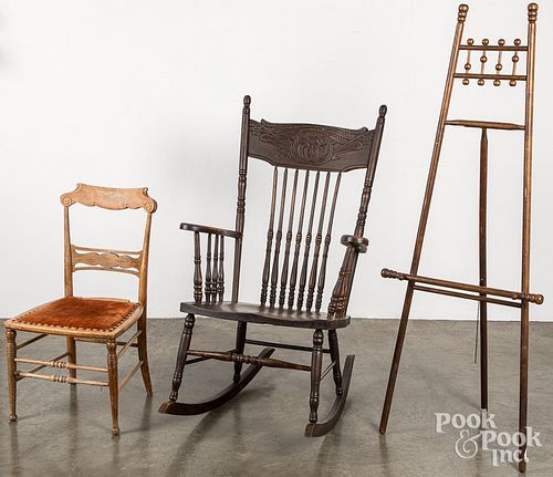PRESSED BACK ROCKING CHAIR,