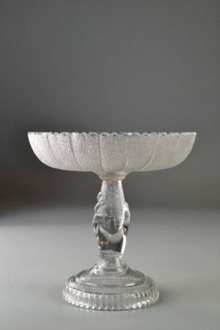 PRESSED GLASS COMPOTELovely glass
