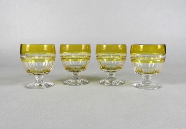 PRESSED GLASS CUT-TO-CLEAR (YELLOW)