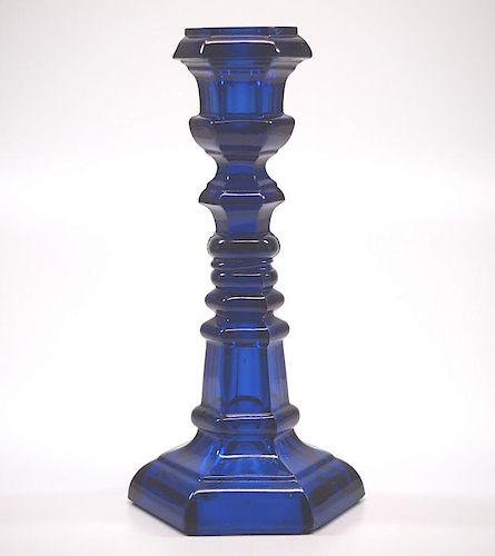 PRESSED HEXAGONAL CANDLESTICKA