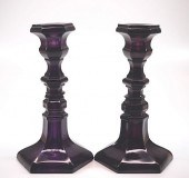 PRESSED HEXAGONAL CANDLESTICKS