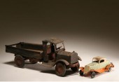 Pressed metal toys, early dump
