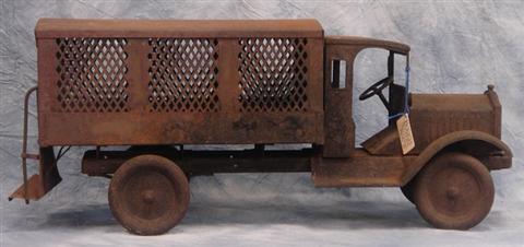 Pressed steel delivery truck,