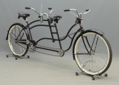 Prewar tandem bicycle. Badge r