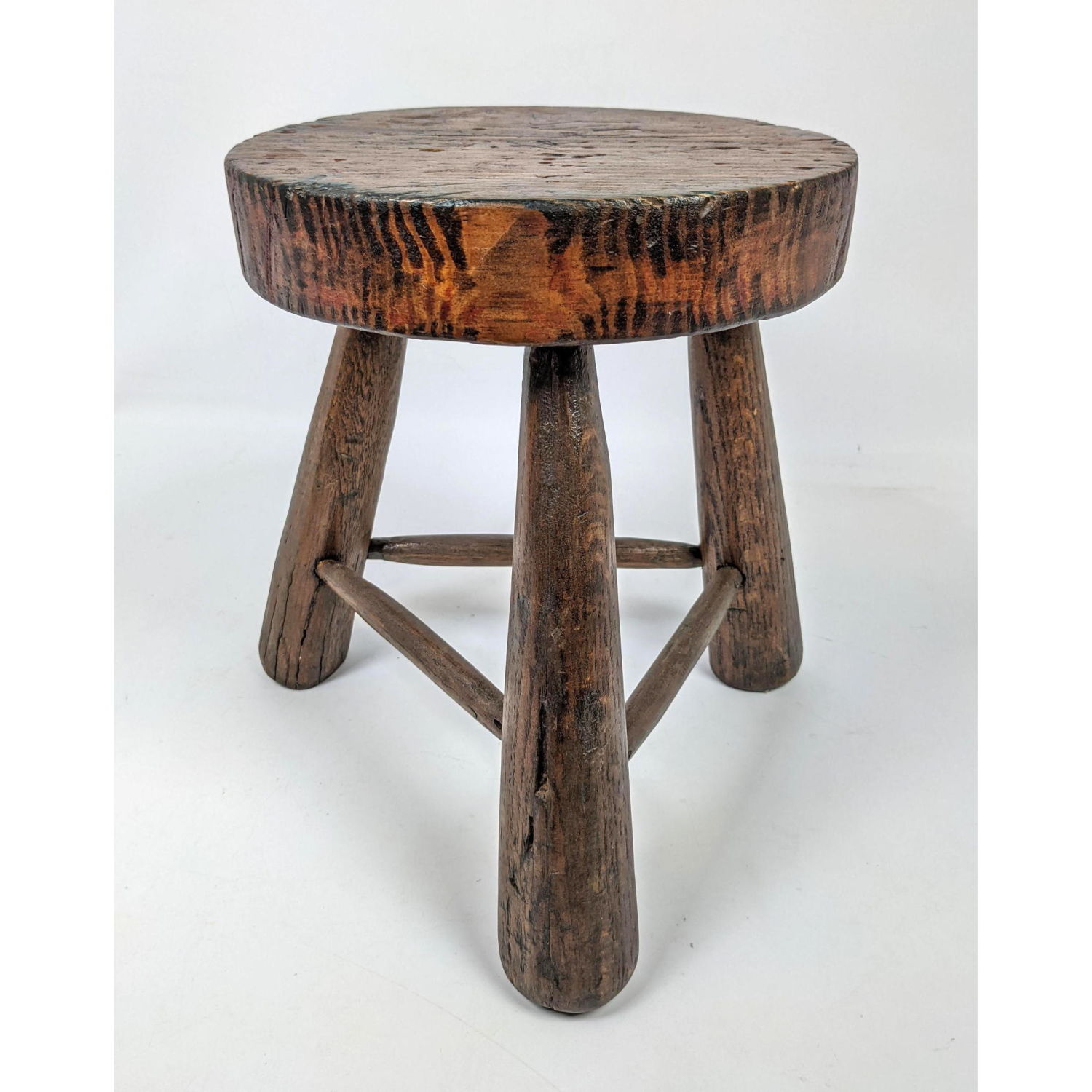 Primitive 3 Legged Wood Stool.