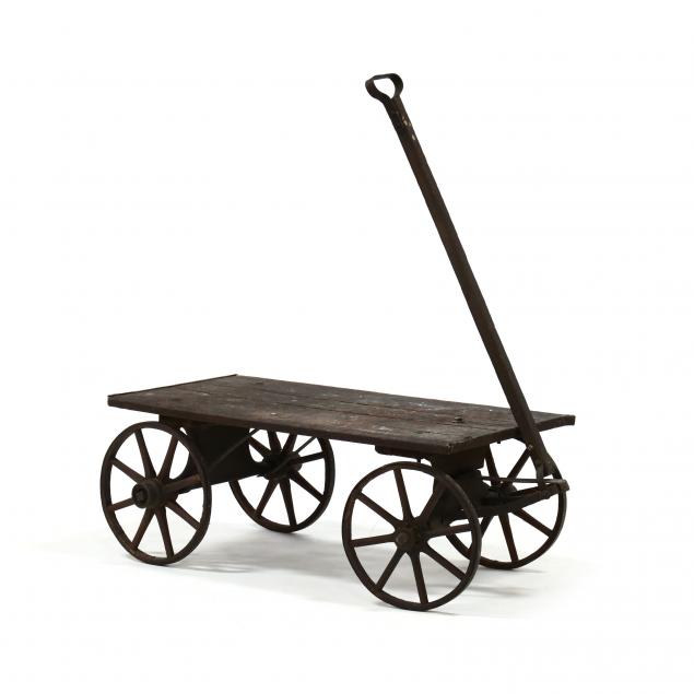 PRIMITIVE ANTIQUE PULL CART Circa
