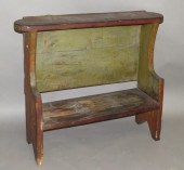 PRIMITIVE BUCKET BENCHca. 1800
