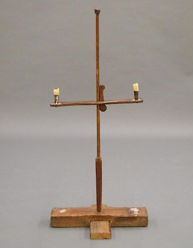 PRIMITIVE CANDLESTANDA 19th century