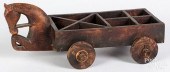 PRIMITIVE CARVED RUNNING HORSE