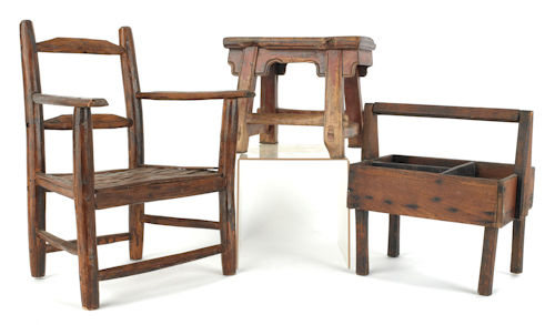Primitive child's chair 17 1/4"