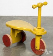 PRIMITIVE CHILD'S PAINTED WOOD