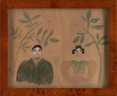 PRIMITIVE DOUBLE PORTRAIT OF A