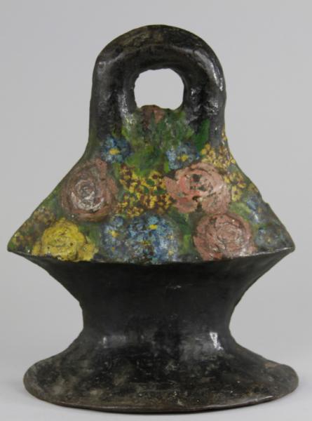 PRIMITIVE FLOWER BASKET W/HANDLE