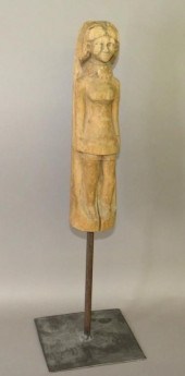 PRIMITIVE FOLK ART CARVED PEG/