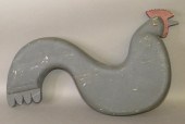 PRIMITIVE FOLK ART WOODEN ROOS
