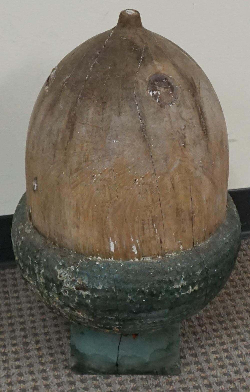PRIMITIVE GREEN PAINTED AND