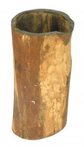 PRIMITIVE HAND-CARVED TREE TRU
