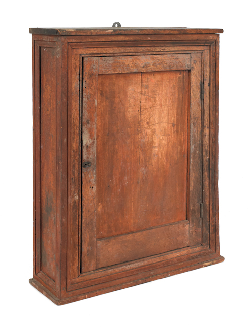 Primitive hanging pine cupboard