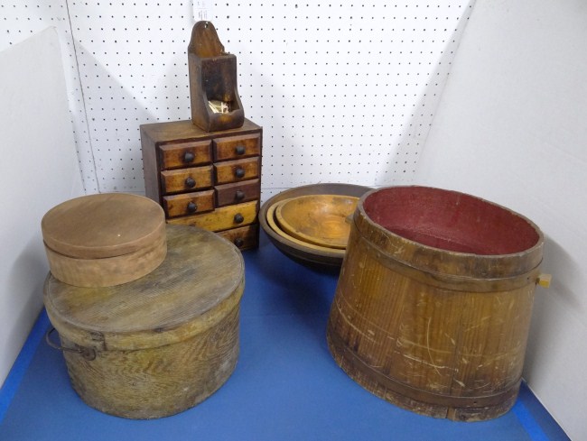 Primitive lot including spice chest