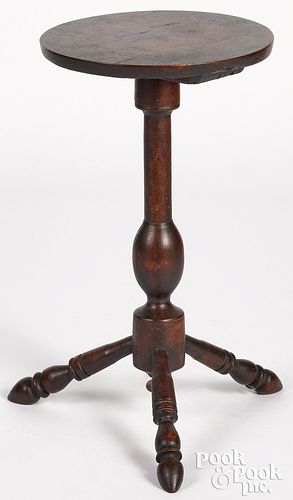 PRIMITIVE MAPLE CANDLESTAND, 18TH
