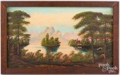 PRIMITIVE OIL ON BOARD LANDSCA