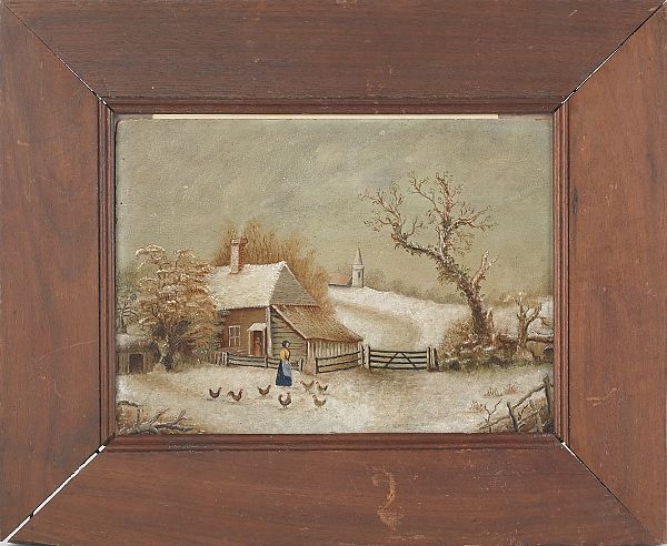 Primitive oil on board winter