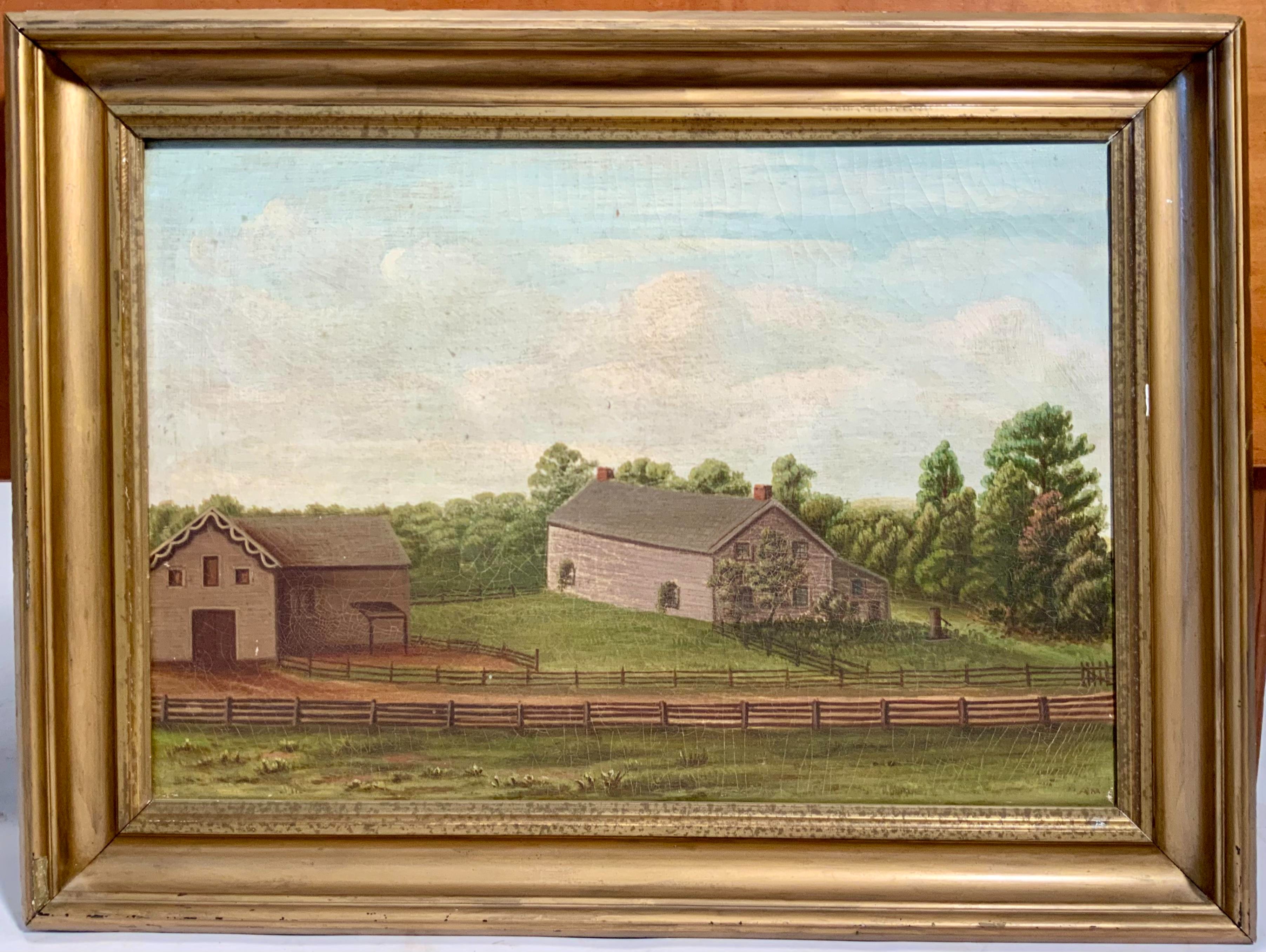 PRIMITIVE OIL ON CANVAS, AMERICAN