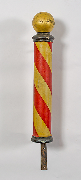 Primitive Painted Barber Pole