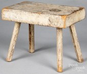 PRIMITIVE PAINTED PINE FOOT ST