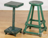 PRIMITIVE PAINTED STAND AND ST