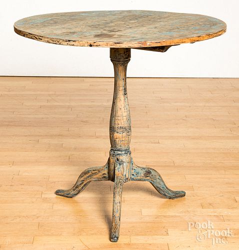 PRIMITIVE PAINTED TEA TABLE, 19TH