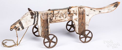 PRIMITIVE PAINTED WOOD JOINTED