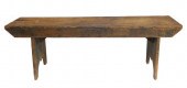PRIMITIVE PINE BENCH, WITH REM