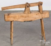 PRIMITIVE PINE FOOD PRESS ON C