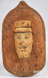 PRIMITIVE PINE POCKET MIRROR,