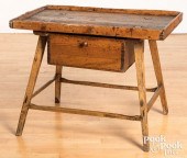 PRIMITIVE PINE TRAY TOP TABLE,