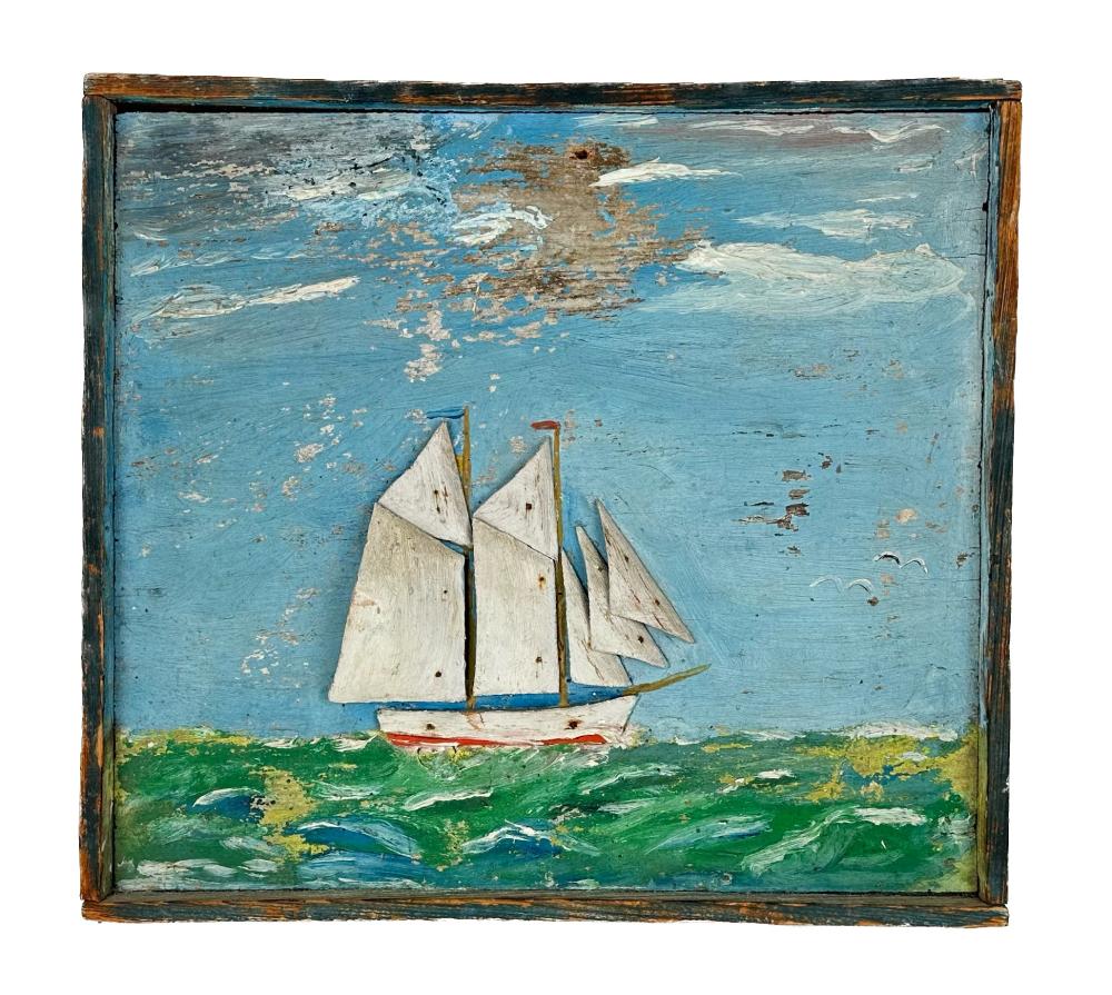 PRIMITIVE SHADOW BOX DIORAMA OF A