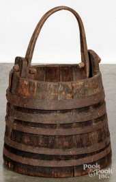 PRIMITIVE STAVED BUCKET, 19TH