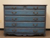 PRIMITIVE STYLE BLUE PAINTED F